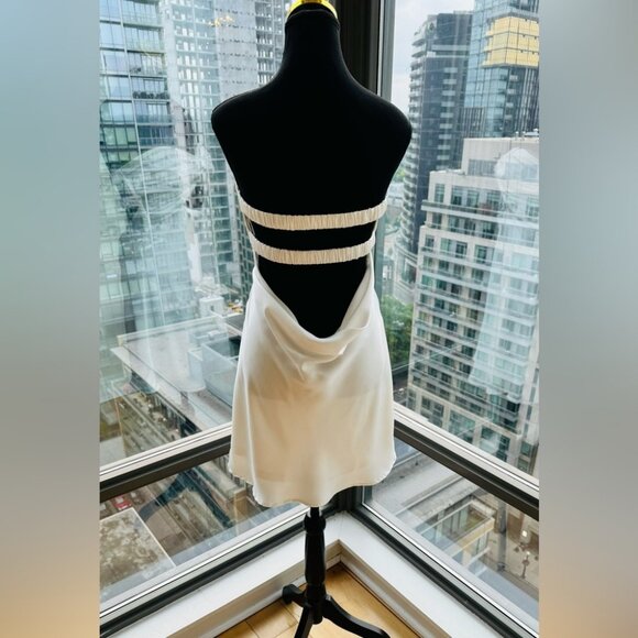 🆕 PRINCESS POLLY 🧿 NWOT Shellie Mini Dress, White - Size US 8 - Picture 9 of 16
